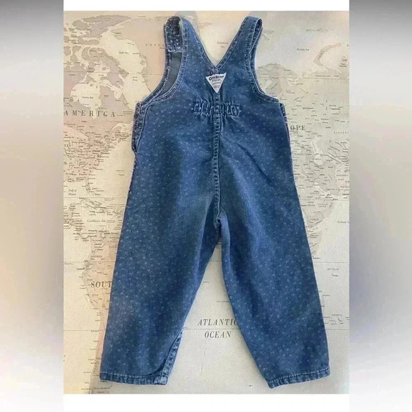 OshKosh 3T Vintage Denim Overalls - Picture 4 of 7